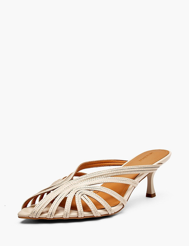 Молочные женские мюли MASCOTTE 233-6103014-6568M | ракурс 2