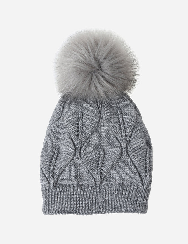 Серая женская шапка MASCOTTE 784-8201-02 | ракурс 1 Серая женская шапка MASCOTTE 784-8201-02 | ракурс 1
