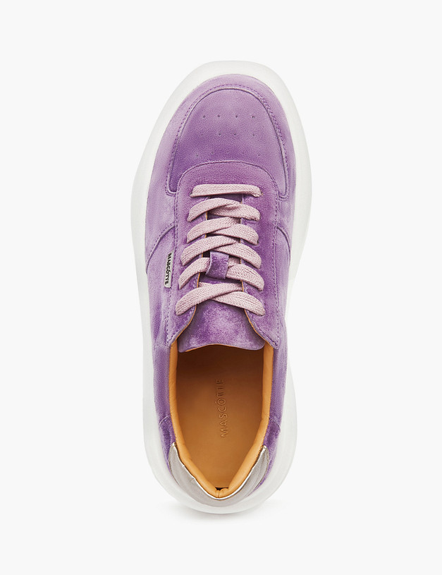 Светло-фиолетовые велюровые женские кеды MASCOTTE 58-3203412-4626M | ракурс 5