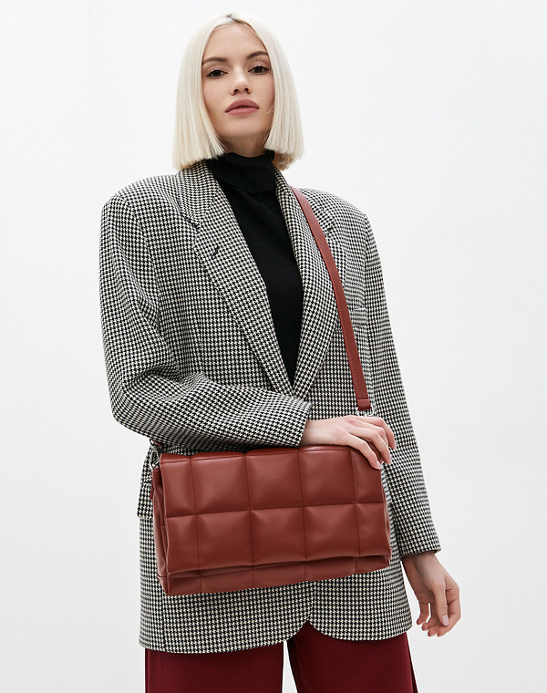 670-1213-613 Сумка женская и.кожа/текстиль рыж, M, Mascotte