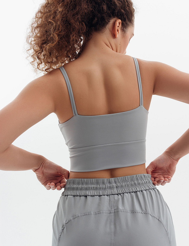 Серый спортивный топ MASCOTTE 234-3184-2410 | ракурс 2