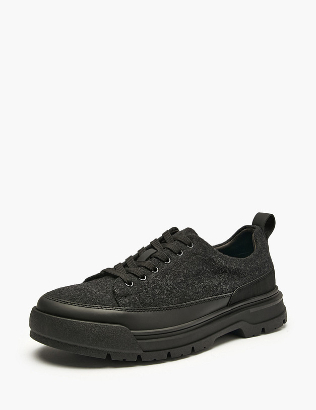 Черные мужские полуботинки MASCOTTE 22-5270121-8134M | ракурс 2