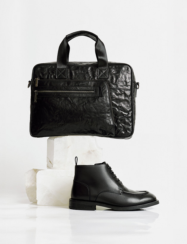 Черный мужской портфель MASCOTTE 604-5225-102 | ракурс 1