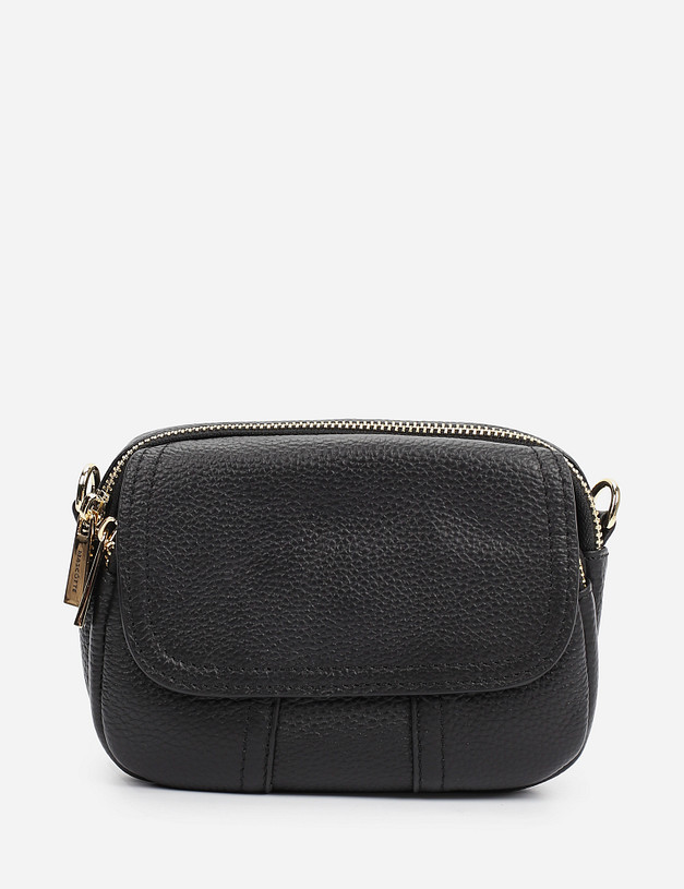 Черная кожаная женская сумка MASCOTTE 669-1209-102 | ракурс 2