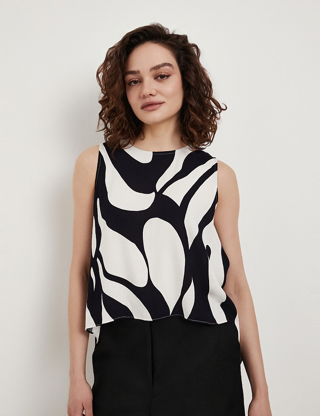 Сине-белый женский топ MASCOTTE 973-6111-2403 | ракурс 3