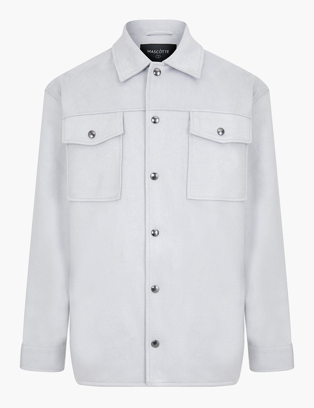 Серая мужская куртка-рубашка MASCOTTE 885-4130-2410 | ракурс 8 Серая мужская куртка-рубашка MASCOTTE 885-4130-2410 | ракурс 8