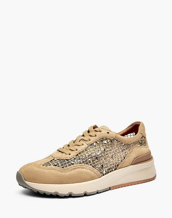 22-6160196-4625M Полуботинки для активного отдыха женские велюр-текстиль/б.п.-нат.кожа беж, Mascotte