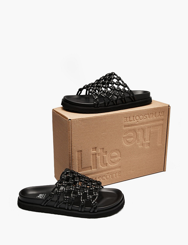 Черные женские сабо MASCOTTE 234-611691-0502 | ракурс 6