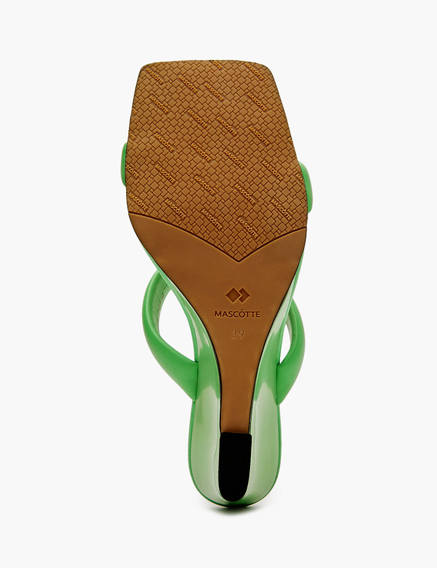 Зеленые женские мюли на танкетке MASCOTTE 94-410511-0504 | ракурс 6