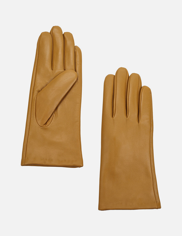 Горчичные женские перчатки MASCOTTE 717-4201-113 | ракурс 2