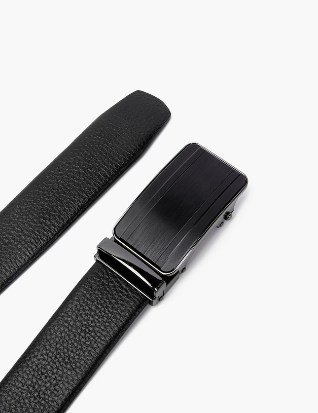 Черный мужской ремень MASCOTTE 727-2201-102 | ракурс 4