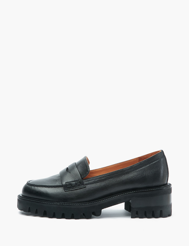 Черные женские лоферы на рифленой подошве MASCOTTE 58-2260311-3180M | ракурс 1