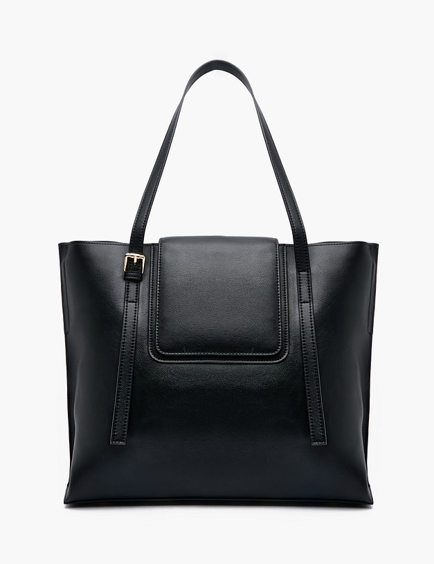 Черная кожаная женская сумка-тоут MASCOTTE 604-2212-602 | ракурс 2