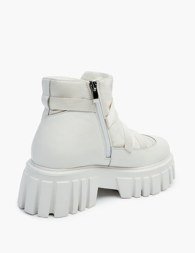 Молочные женские ботинки на высокой подошве MASCOTTE 234-224922-0601 | ракурс 4