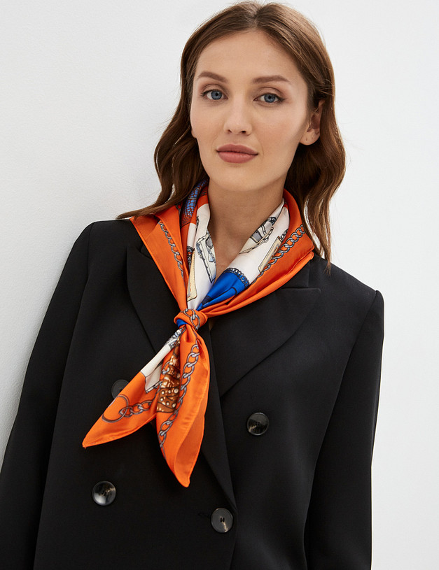 Оранжевый женский платок MASCOTTE 730-1202-2413 | ракурс 3