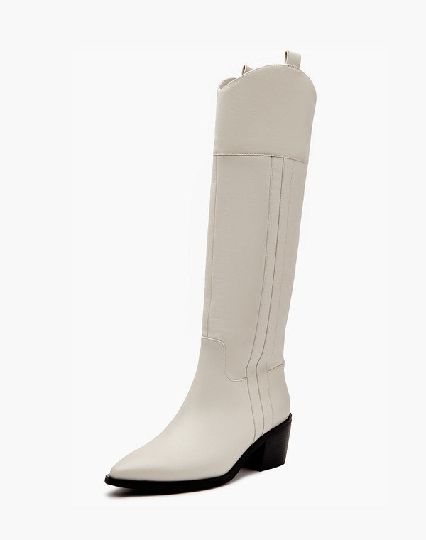 233-3205823-7115M Сапоги женские нат.кожа/ворсин-нат.кожа бел, Mascotte