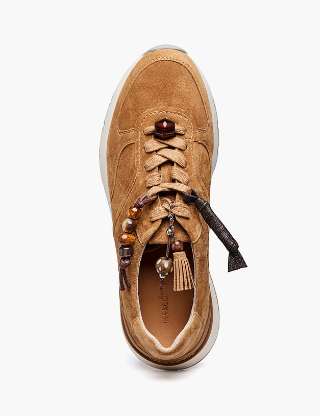 Коричневые женские кроссовки с украшением  MASCOTTE 22-6160127-4697M | ракурс 4