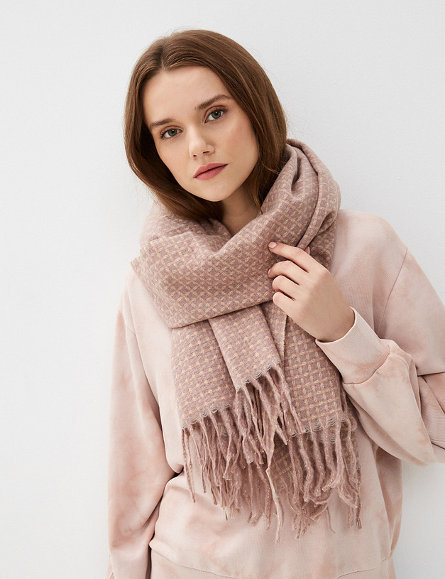 Розовый женский шарф MASCOTTE 730-1210-7506 | ракурс 3