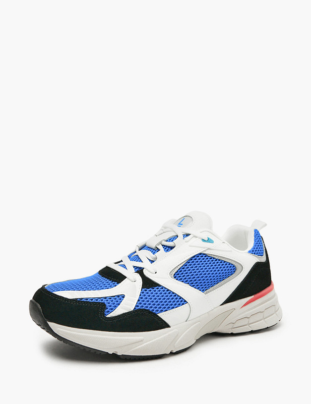 Синие мужские кроссовки с цветными вставками MASCOTTE 189-510121-0203 | ракурс 2