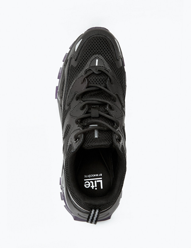 Черные женские кроссовки с цветной подошвой  MASCOTTE 189-415821-0202 | ракурс 4