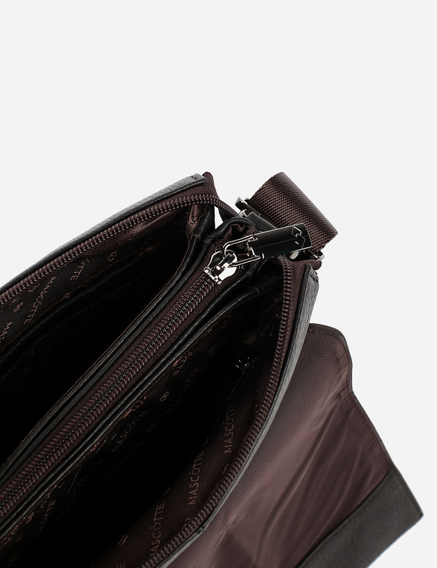 Коричневая кожаная мужская сумка MASCOTTE 622-0211-109 | ракурс 4