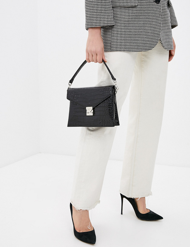 Чёрная женская сумка кросс-боди MASCOTTE 660-1106-602 | ракурс 1