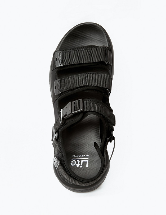 Черные текстильные мужские сандалии MASCOTTE 98-413821-0202 | ракурс 4