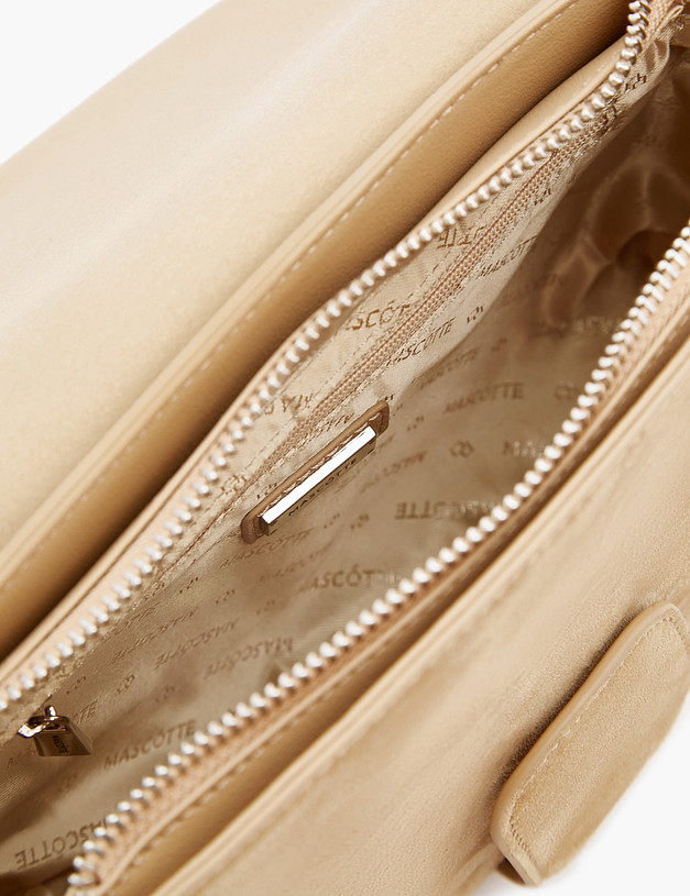 Бежевая женская сумка из велюра MASCOTTE 660-3107-608 | ракурс 4