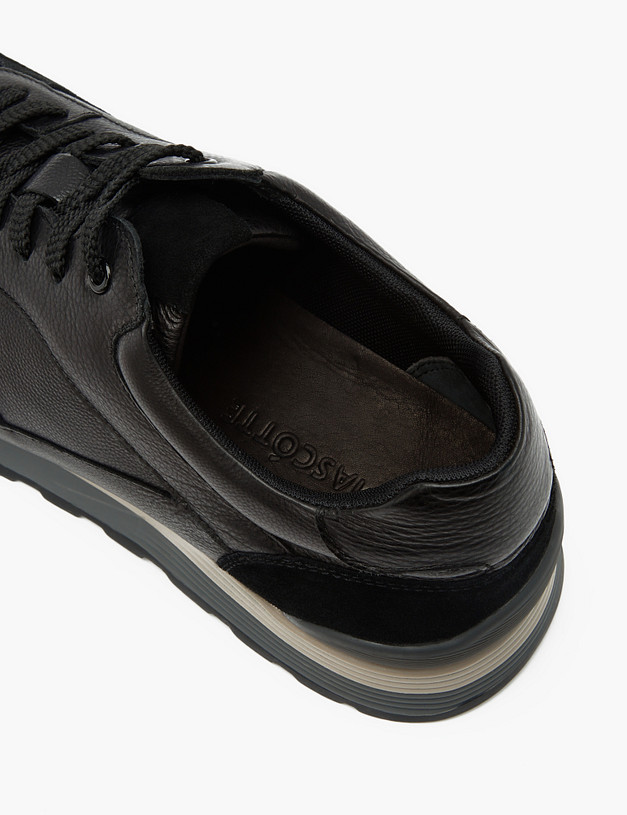 Черные кожаные мужские кроссовки MASCOTTE 58-3131223-3180M | ракурс 7 Черные кожаные мужские кроссовки MASCOTTE 58-3131223-3180M | ракурс 7