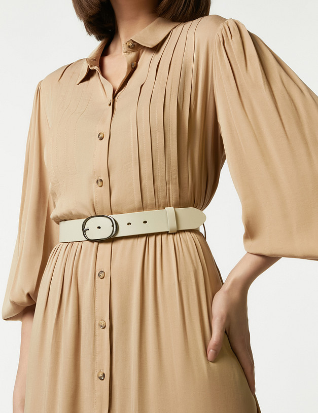 Молочный женский ремень MASCOTTE 701-2108-601 | ракурс 1