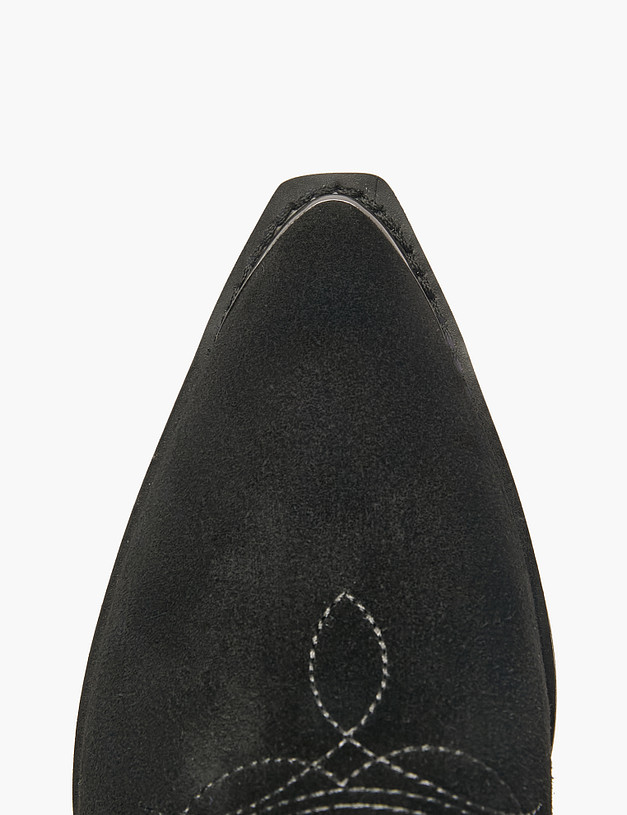 Черные женские казаки с вышивкой MASCOTTE 233-520922-0602 | ракурс 4