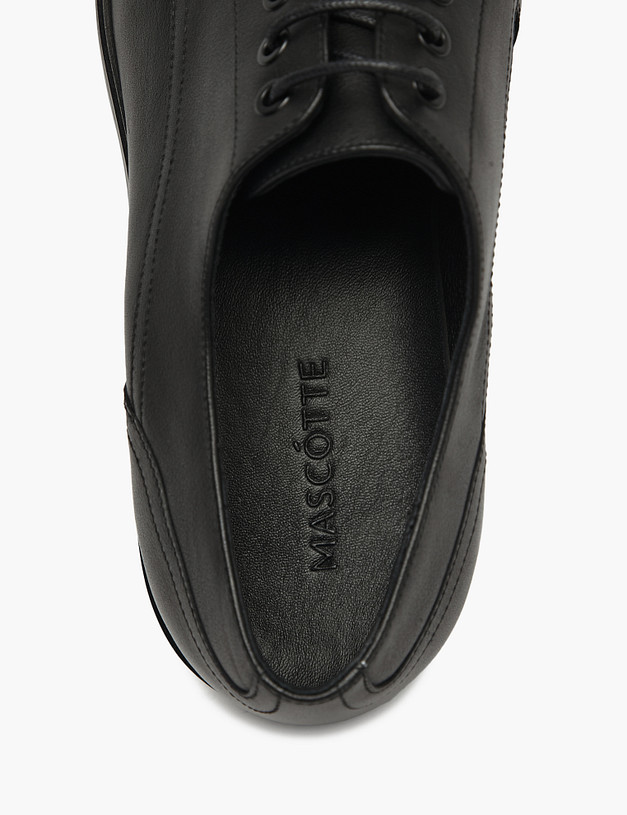 Черные мужские дерби из натуральной кожи MASCOTTE 175-520711-0102 | ракурс 7