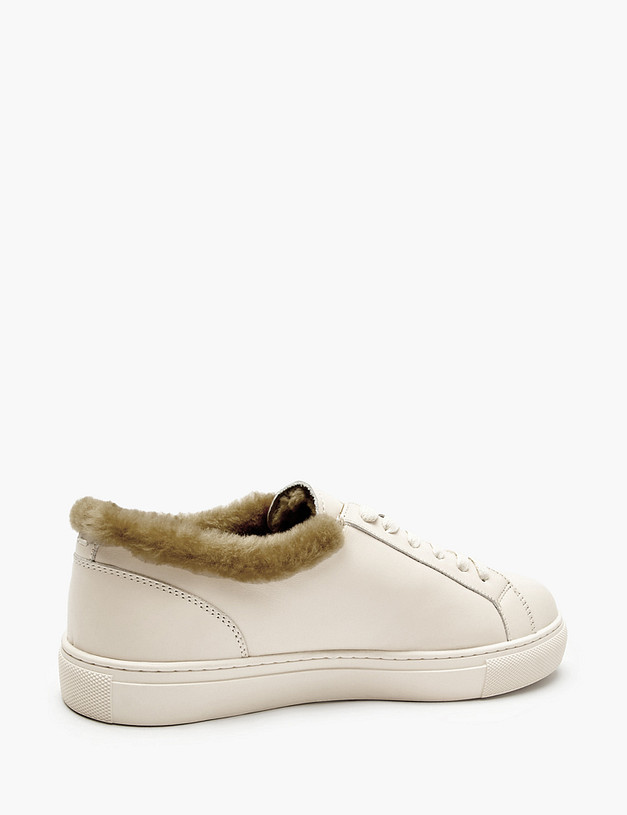 Молочные женские кеды на меху MASCOTTE 22-41204315-7168M | ракурс 4