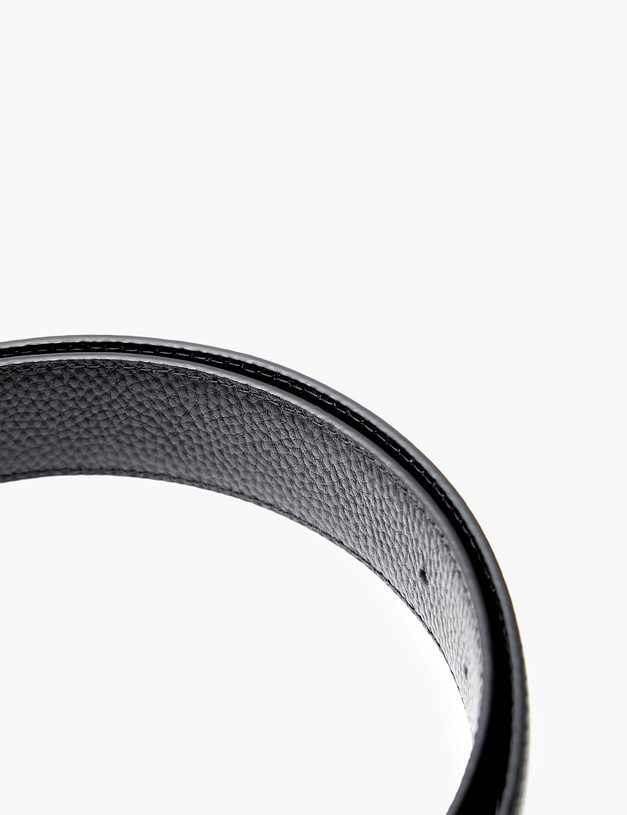 Черный мужской двусторонний ремень MASCOTTE 727-4125-602 | ракурс 4