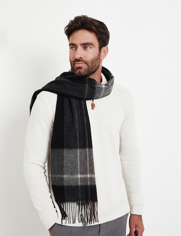 Темно-серый мужской шарф MASCOTTE 766-5203-510 | ракурс 1