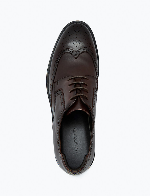 Коричневые мужские броги MASCOTTE 128-222212-0109 | ракурс 4
