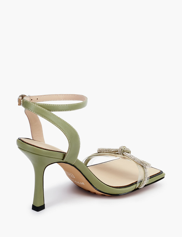 Зеленые женские босоножки с ремешком MASCOTTE 25-211311-0604 | ракурс 5 Зеленые женские босоножки с ремешком MASCOTTE 25-211311-0604 | ракурс 5