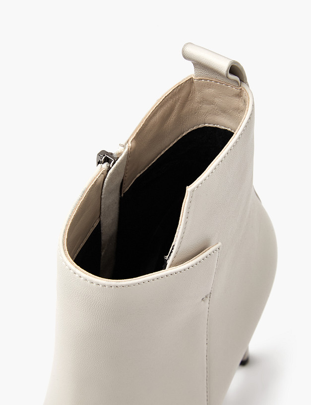 Молочные женские ботильоны из кожи MASCOTTE 100-210327-0501 | ракурс 8