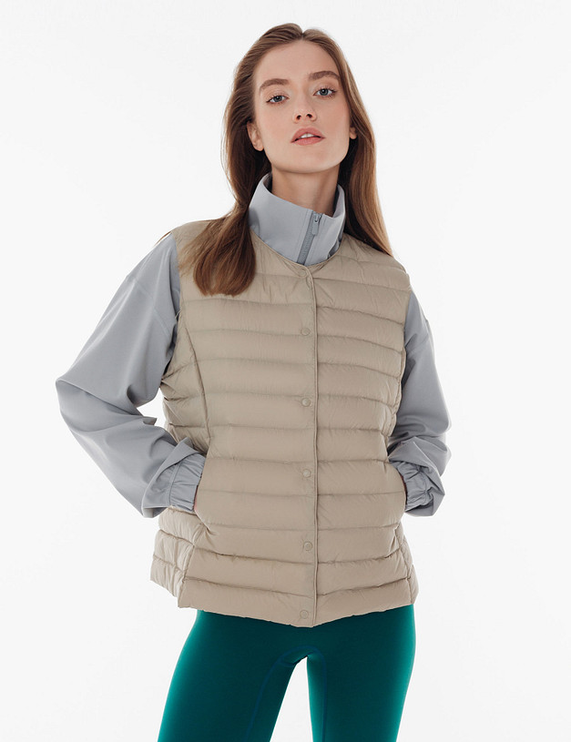 Бежевый женский жилет MASCOTTE 234-3169-2408 | ракурс 1