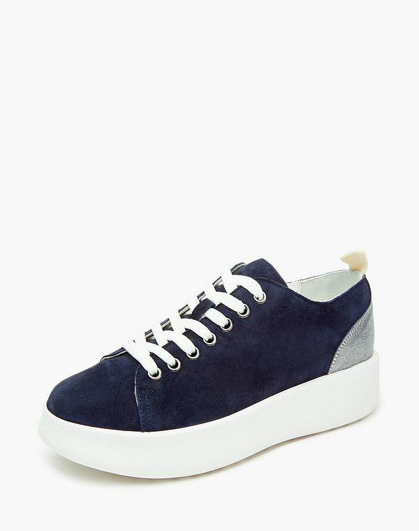 58-0161511-3636M Полуботинки для активного отдыха женские велюр-нат.кожа/нат.кожа синий, Mascotte