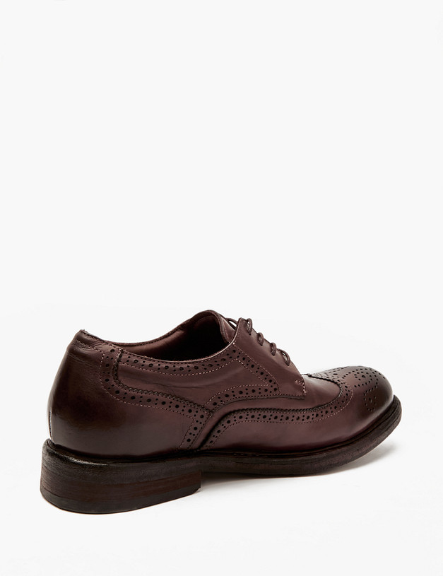 Premium коричневые мужские броги MASCOTTE 128-414611-0109 | ракурс 3 Premium коричневые мужские броги MASCOTTE 128-414611-0109 | ракурс 3