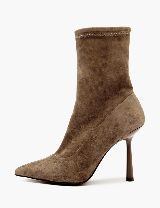 Женские ботильоны на шпильке песочного цвета MASCOTTE 100-410221-0604 | ракурс 2