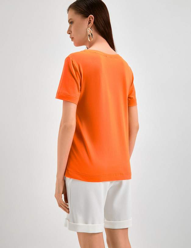 Оранжевая женская футболка MASCOTTE 790-3114-2613 | ракурс 7