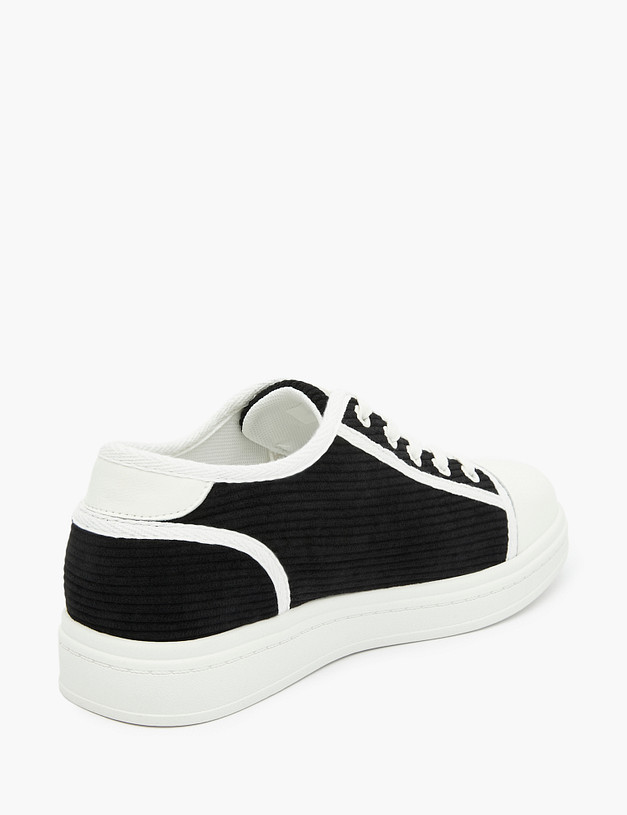 Черные женские кеды с белыми элементами MASCOTTE 234-316221-0202 | ракурс 5