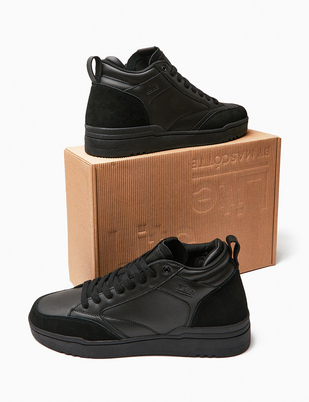 Черные мужские высокие кроссовки MASCOTTE 158-420821-0602 | ракурс 6