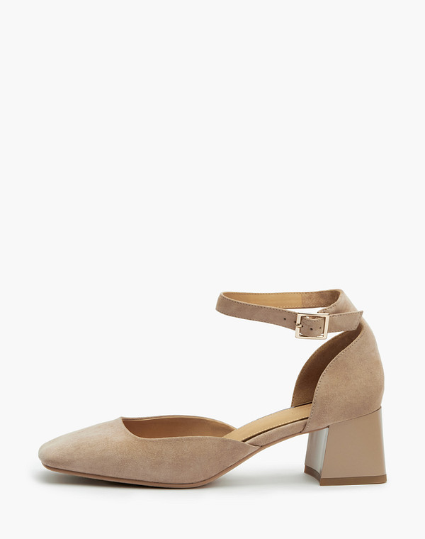 175-3182614-3612M Туфли летние женские велюр/нат.кожа беж, Mascotte