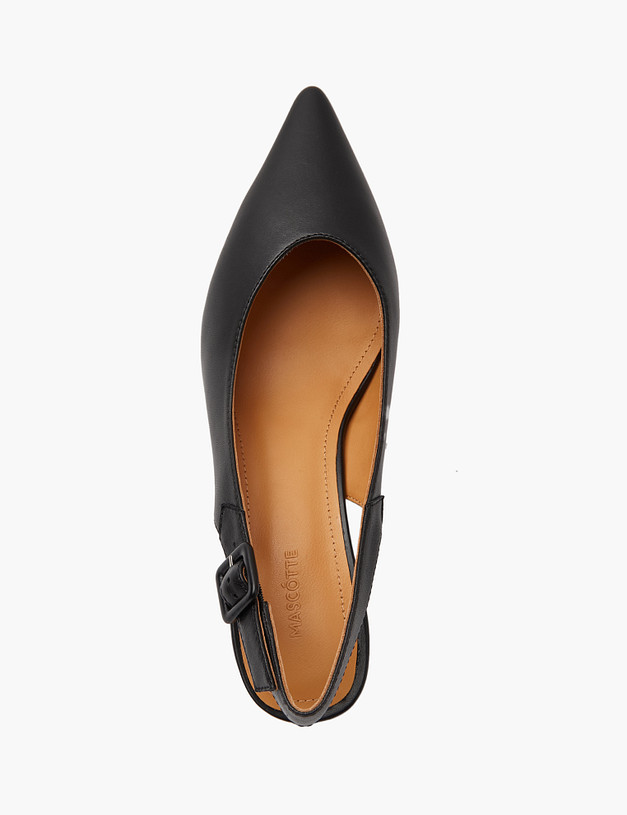 Черные женские босоножки на устойчивом каблуке MASCOTTE 233-412012-0502 | ракурс 4