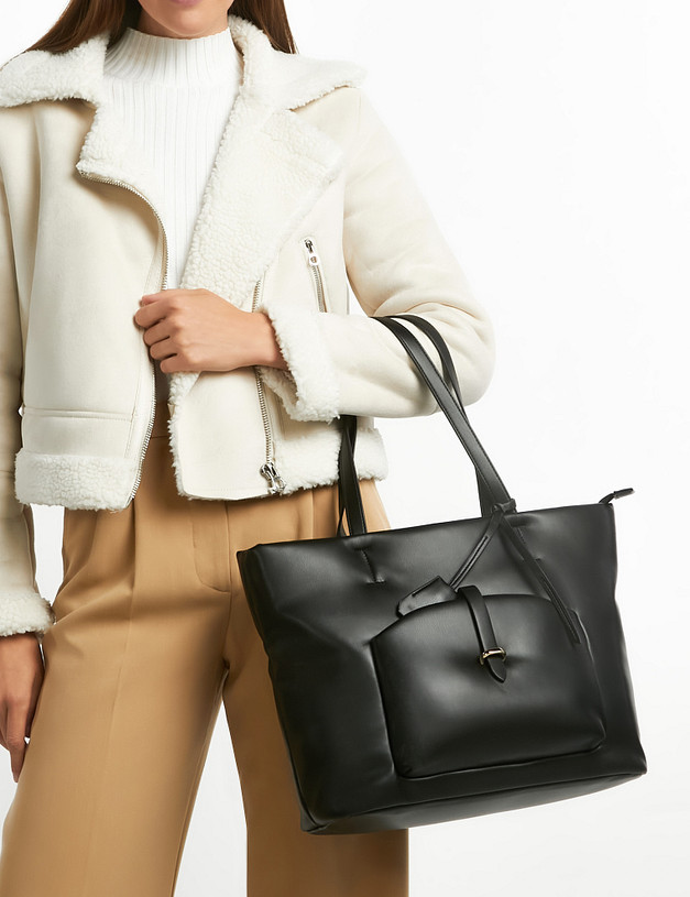 Черная женская сумка-тоут MASCOTTE 670-2202-602 | ракурс 1