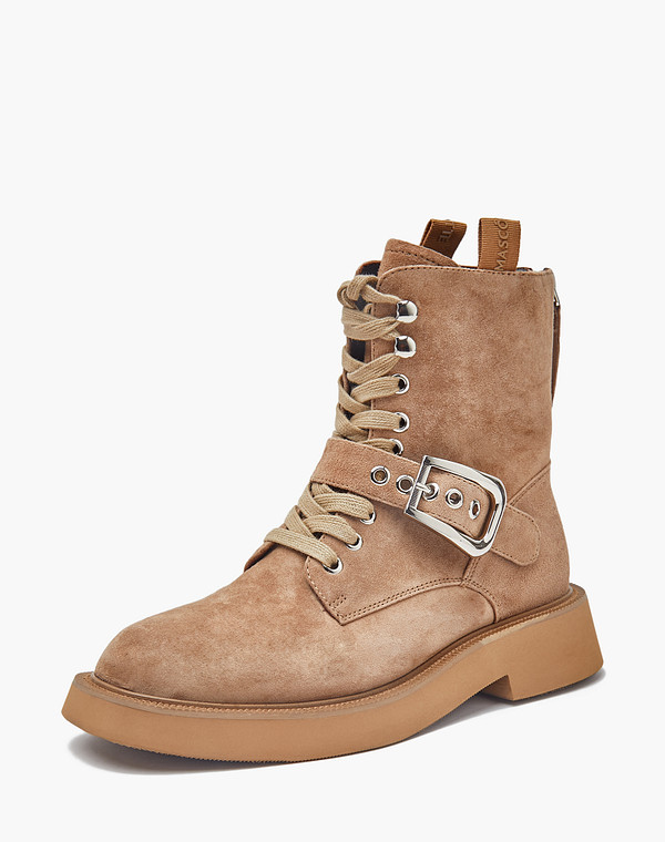 172-3201221-3671M Ботинки женские велюр/ворсин-нат.кожа беж, Mascotte