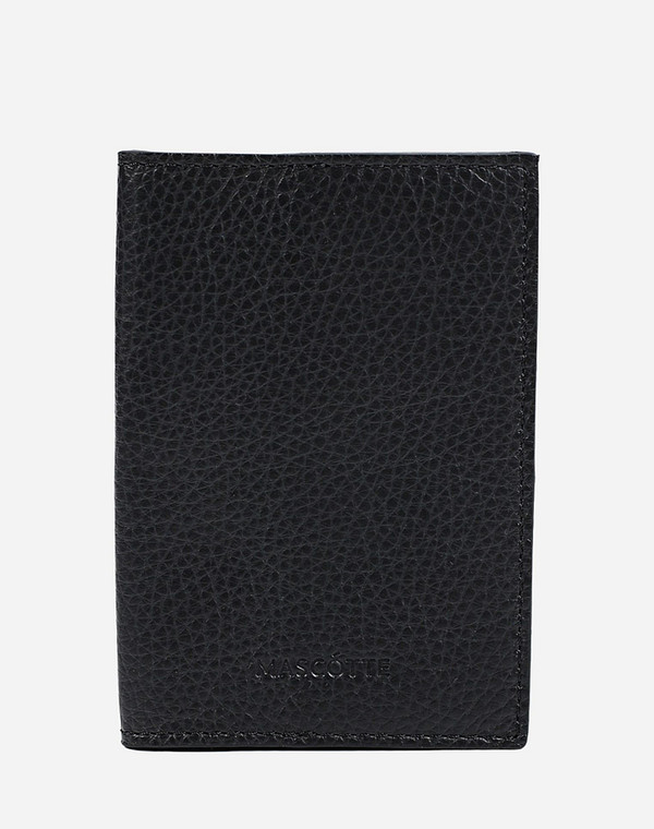 697-1232-102 Обложка для документов.М/Ж нат.кожа черн, Mascotte